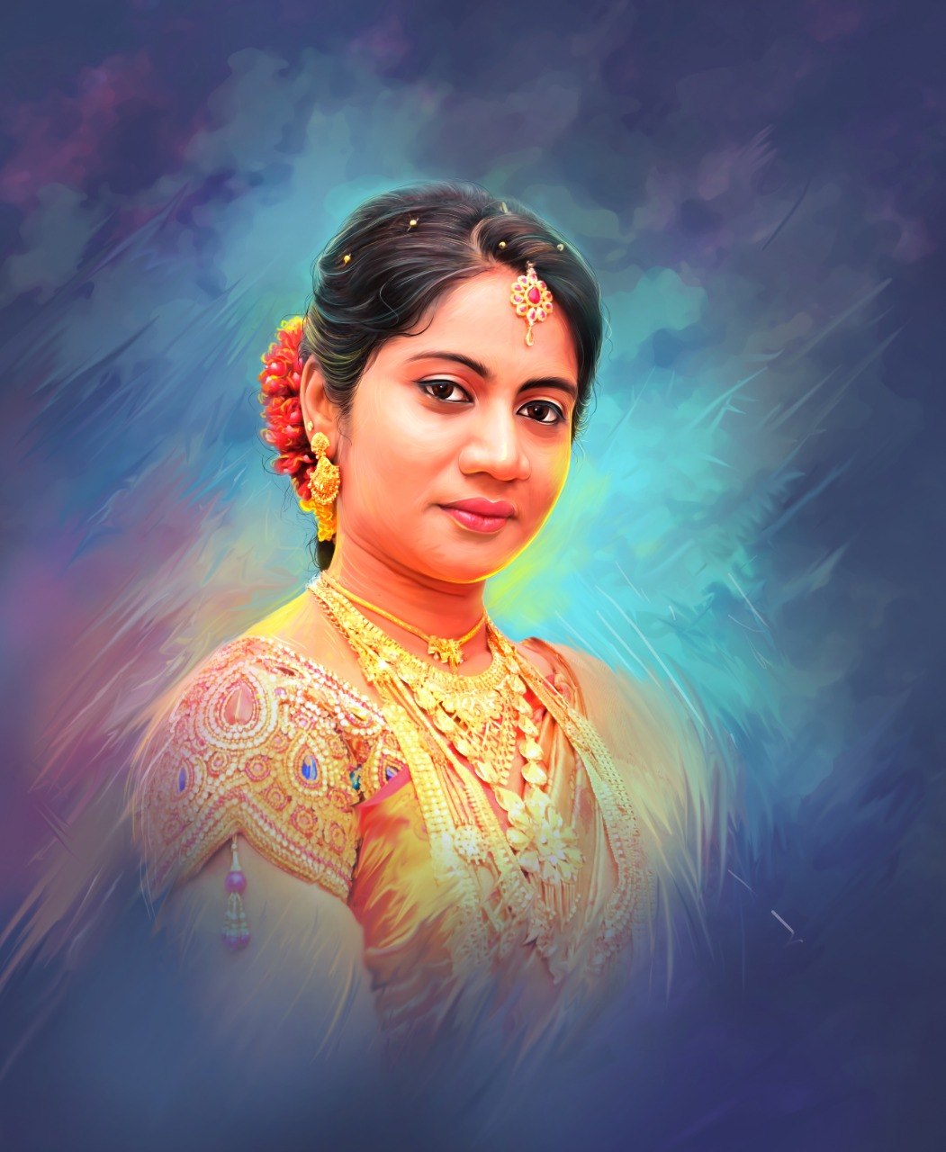 Digital Oil Color Portrait in Chennai | Digital Painting In Hyderabad